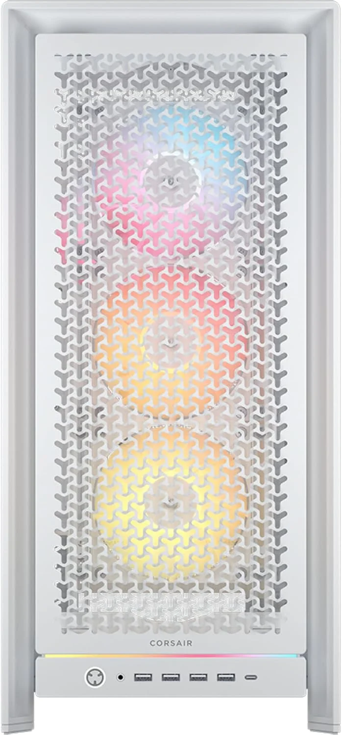 کیس کامپیوتر مید-تاور CORSAIR Frame 5000D RS ARGB با جریان هوای بالا و طراحی ماژولار – دارای 4 فن RS ARGB از پیش نصب شده، سیستم نصب فن InfiniRail™، سازگار با ASUS BTF، MSI Project Zero و Gigabyte Project Stealth - سفید کیس کامپیوتر مید-تاور CORSAIR Frame 5000D RS ARGB با جریان هوای بالا و طراحی ماژولار – دارای 4 فن RS ARGB از پیش نصب شده، سیستم نصب فن InfiniRail™، سازگار با ASUS BTF، MSI Project Zero و Gigabyte Project Stealth - سفید