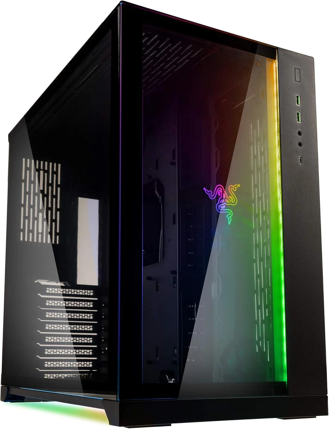 کیس گیمینگ مشکی Lian Li O11 Dynamic Razer Edition RGB مدل O11DXRZ