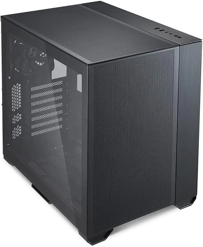 کیس کوچک Lian Li O11 Air - Mini ITX - پنل مشبک و آلومینیومی - شامل 2 عدد فن 140 میلی متری PWM و فن 120 میلی متری PWM - پشتیبانی از پاورهای ATX کامل تا طول 200 میلی متر (O11AMX BLACK)