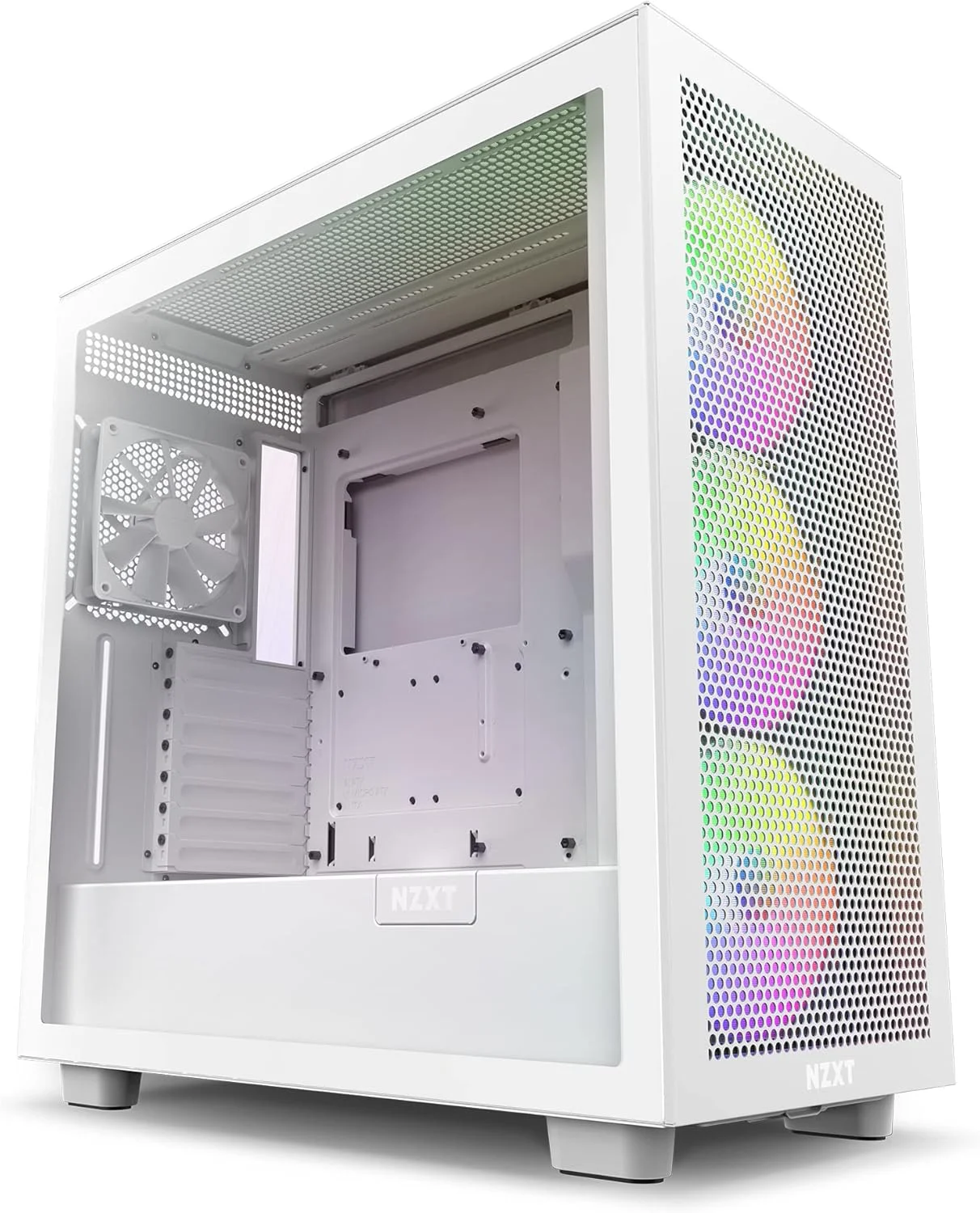 کیس گیمینگ NZXT H7 Elite - CM-H71EW-02 - ATX Mid Tower PC - دارای پورت USB Type-C در پنل جلویی - پنل شیشه ای حرارت دیده با قابلیت جدا سازی سریع - سفید (2023)