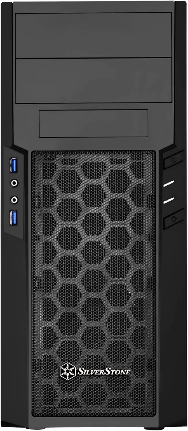 کیس برج ای تی ایکس مشکی سری Precision مدل PS13B سیلوراستون