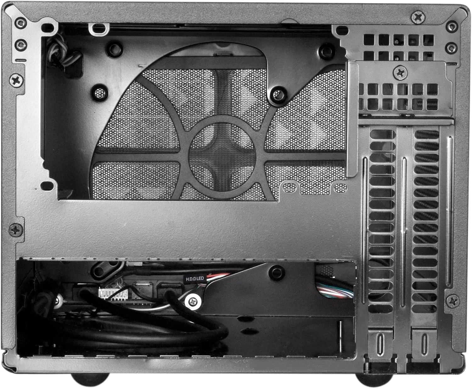کیس کامپیوتر Mini-ITX فوق العاده جمع و جور SilverStone Technology با پنل جلویی مشبک - مشکی (SST-SG13B-USA)