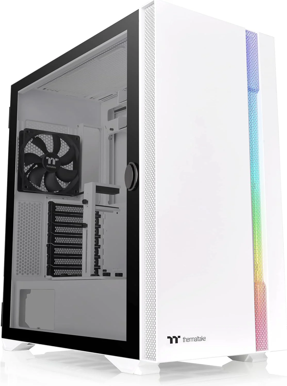 کیس کامپیوتر Thermaltake H700 TG Snow Mid Tower ARGB با شیشه حرارت دیده مدل CA-1Y1-00M6WN-00