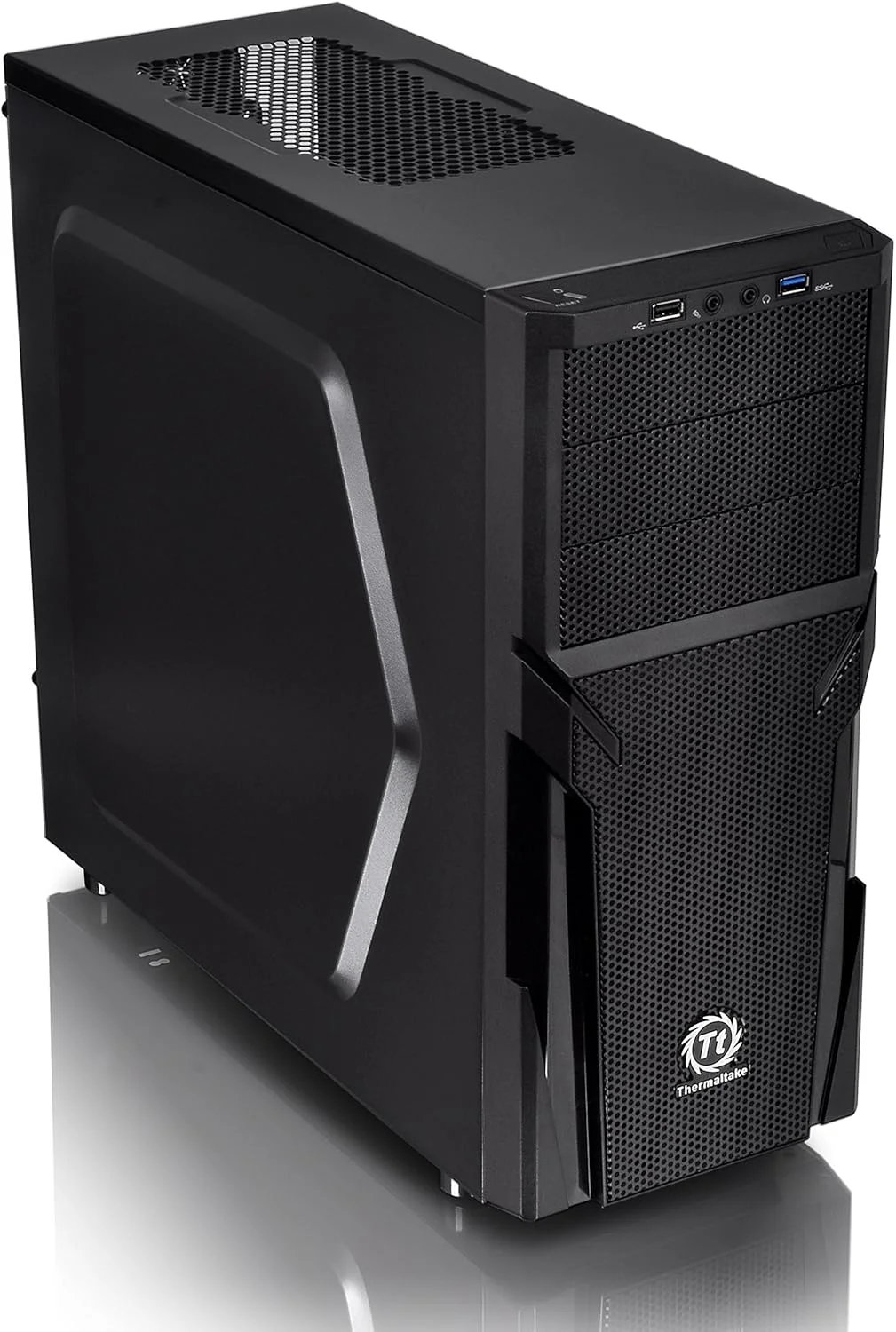 کیس کامپیوتر Thermaltake Versa H21 SPCC ATX Mid Tower مدل CA-1B2-00M1NN-00، مشکی