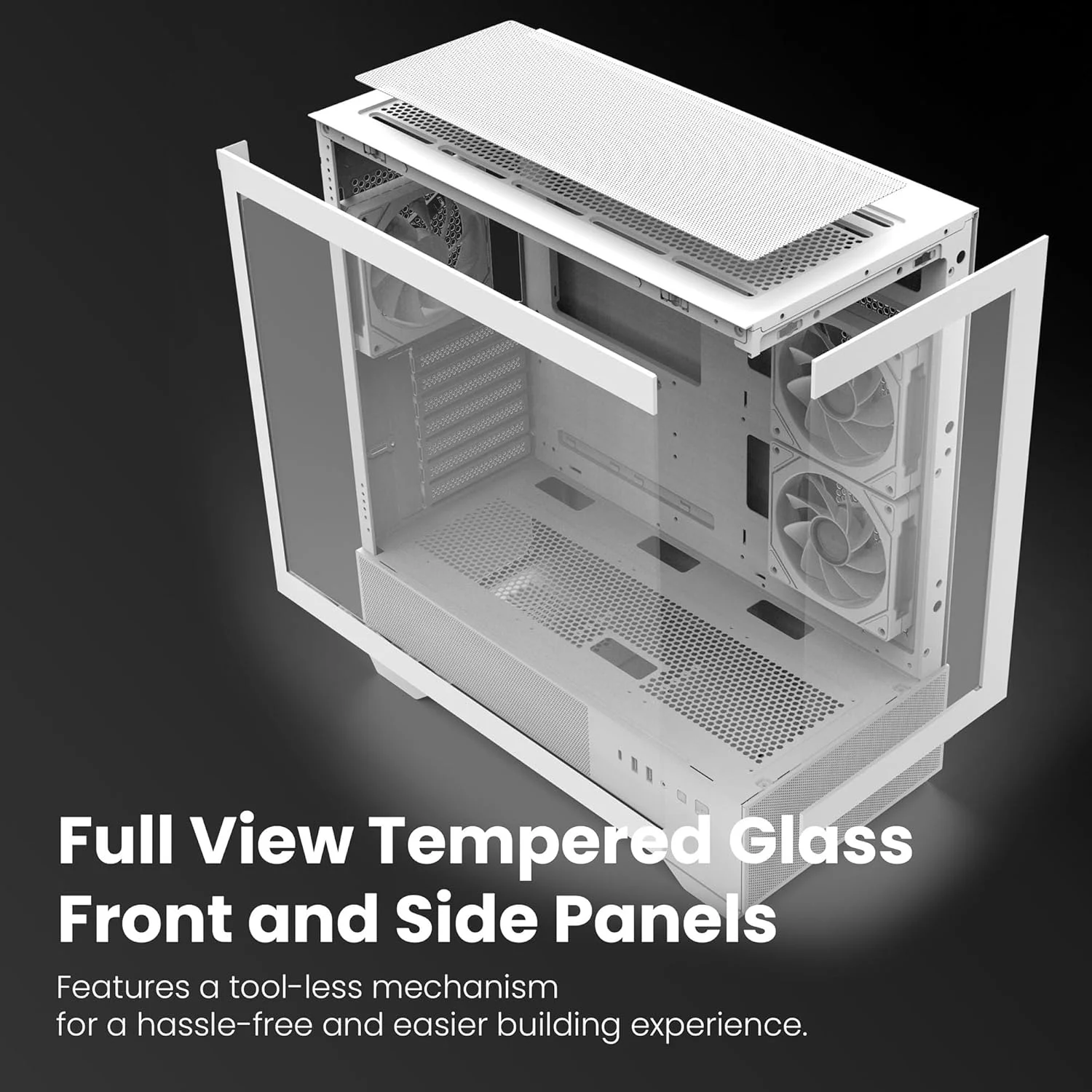 کیس کامپیوتر گیمینگ مید-تاور ATX زالمن Chronix، شامل 3 فن ARGB، پورت USB Type-C، پشتیبانی از رادیاتور 360 میلیمتری در بالا و 240 میلیمتری در کنار، شیشه حرارت دیده پانوراما، مدیریت کابل، شاسی کامپیوتر رومیزی، سفید کیس کامپیوتر گیمینگ مید-تاور ATX زالمن Chronix، شامل 3 فن ARGB، پورت USB Type-C، پشتیبانی از رادیاتور 360 میلیمتری در بالا و 240 میلیمتری در کنار، شیشه حرارت دیده پانوراما، مدیریت کابل، شاسی کامپیوتر رومیزی، سفید