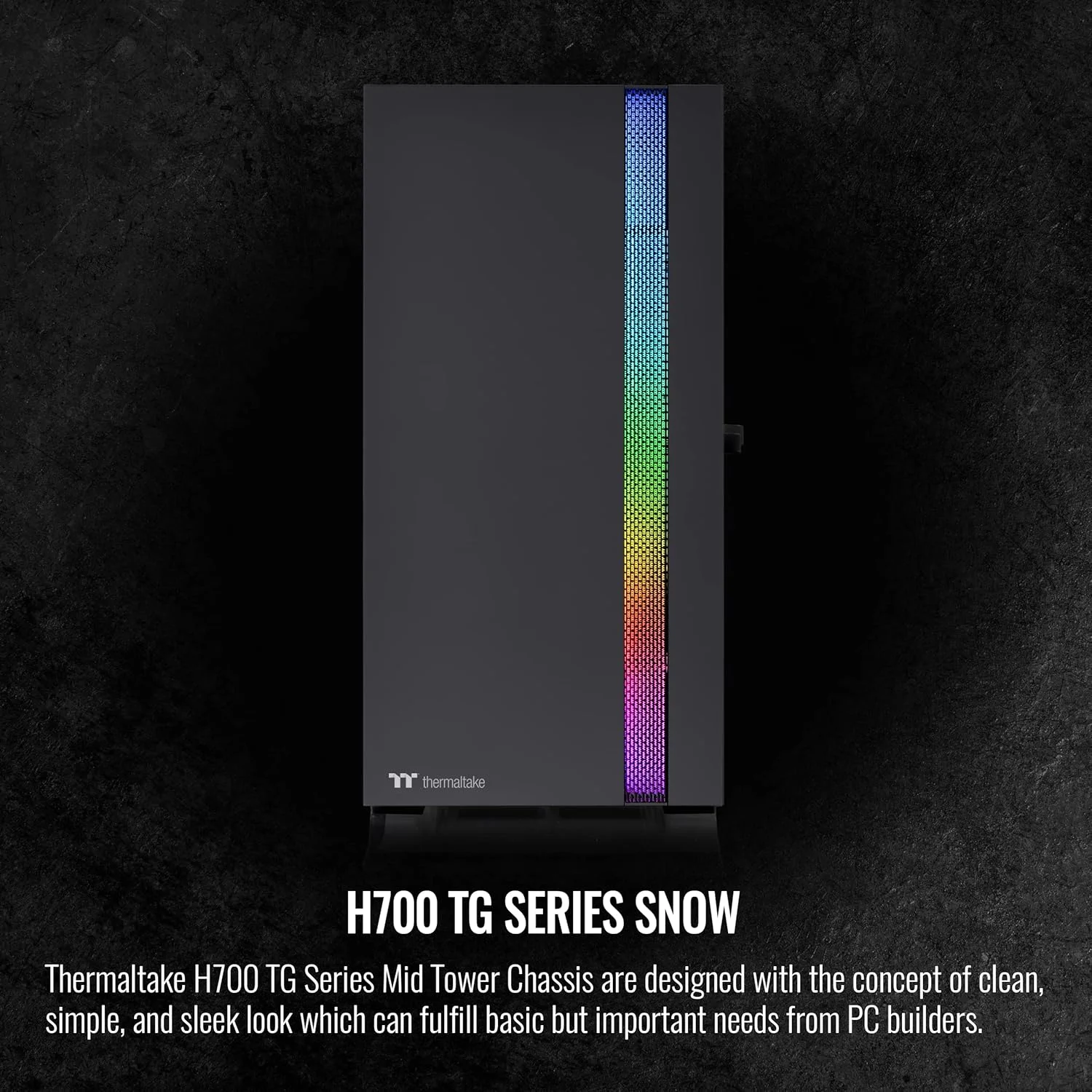 کیس کامپیوتر Thermaltake H700 TG Black Mid Tower ARGB با شیشه حرارت دیده مدل CA-1Y1-00M1WN-00