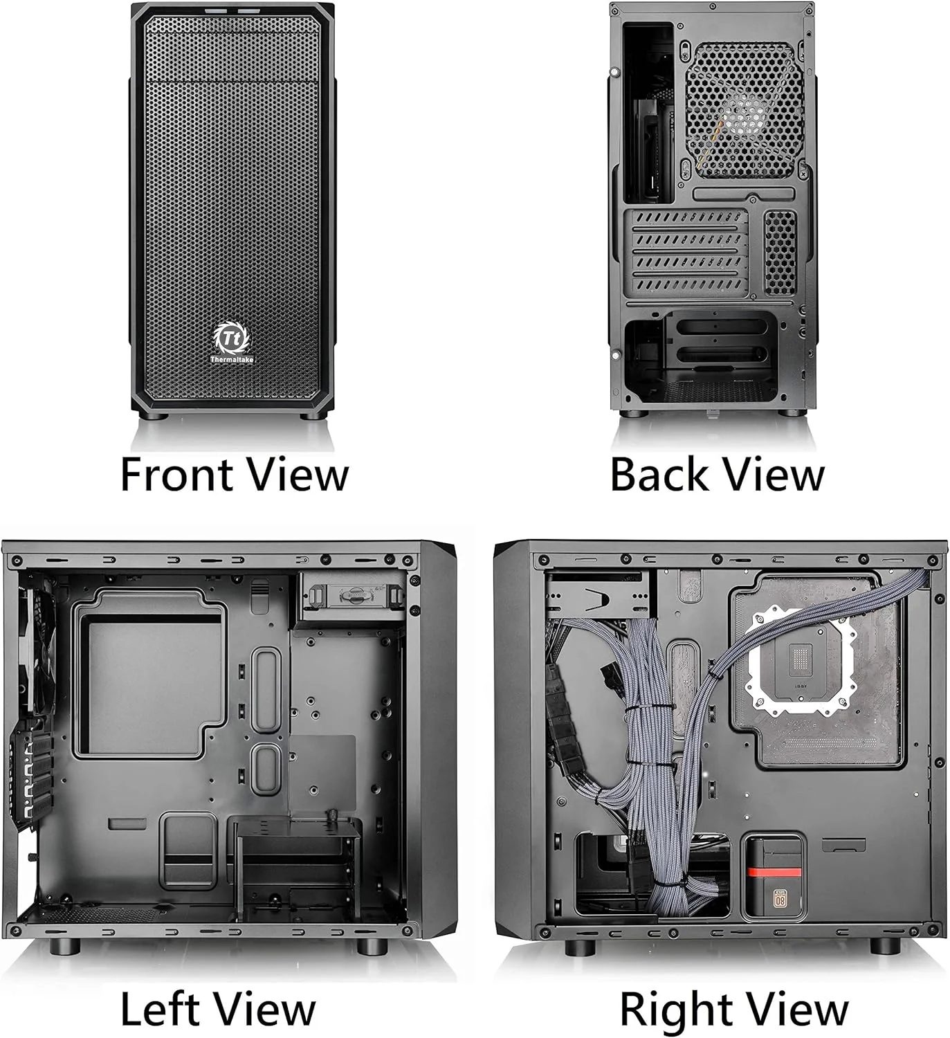 کیس کامپیوتر Thermaltake Versa H15 Micro ATX Mini Tower با یک فن 120 میلی‌متری از پیش نصب‌شده در عقب CA-1D4-00S1NN-A0
