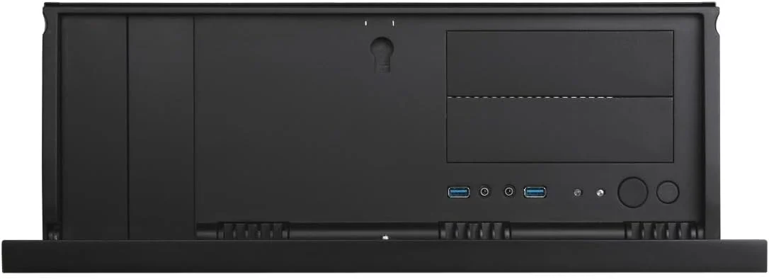 کیس کامپیوتر سینمای خانگی سیلوراستون مدل GD07B-C با پنل جلویی آلومینیومی برای مادربردهای E-ATX/ATX/Micro-ATX