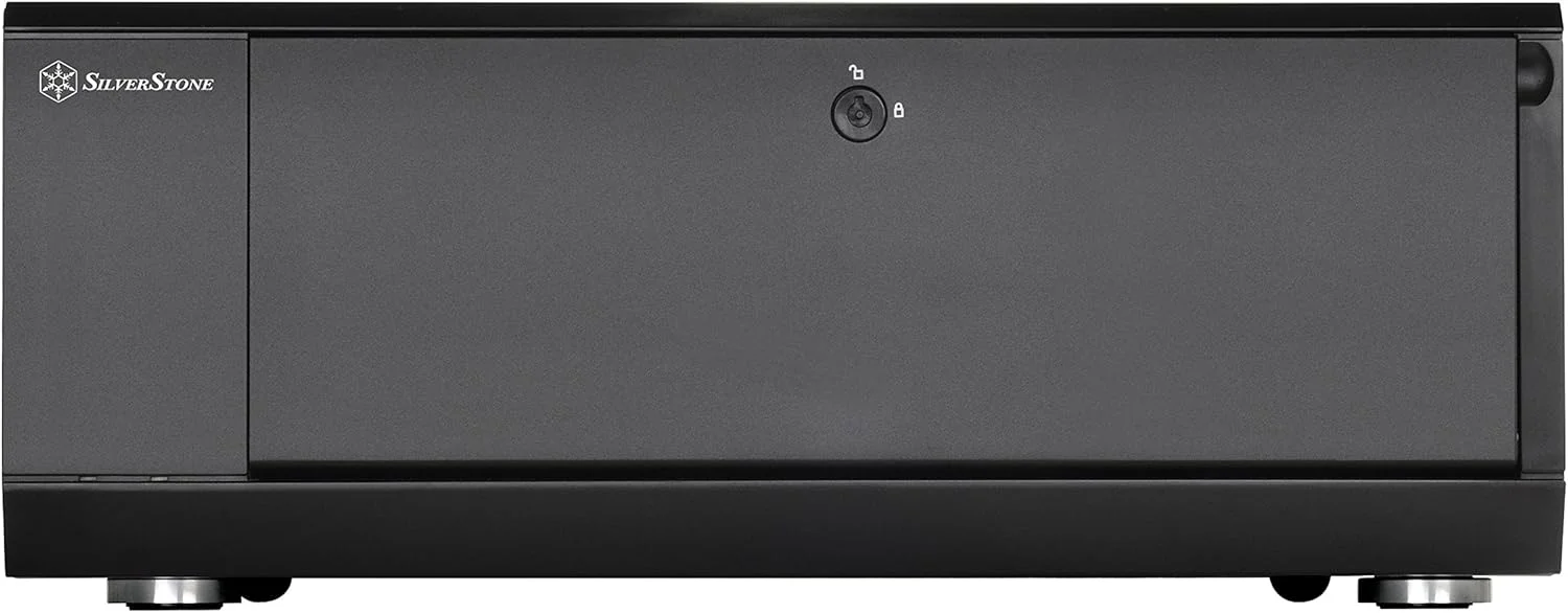 کیس کامپیوتر سینمای خانگی سیلوراستون با پنل جلویی قفل‌شو برای مادربردهای ATX / Micro-ATX مدل GD10B