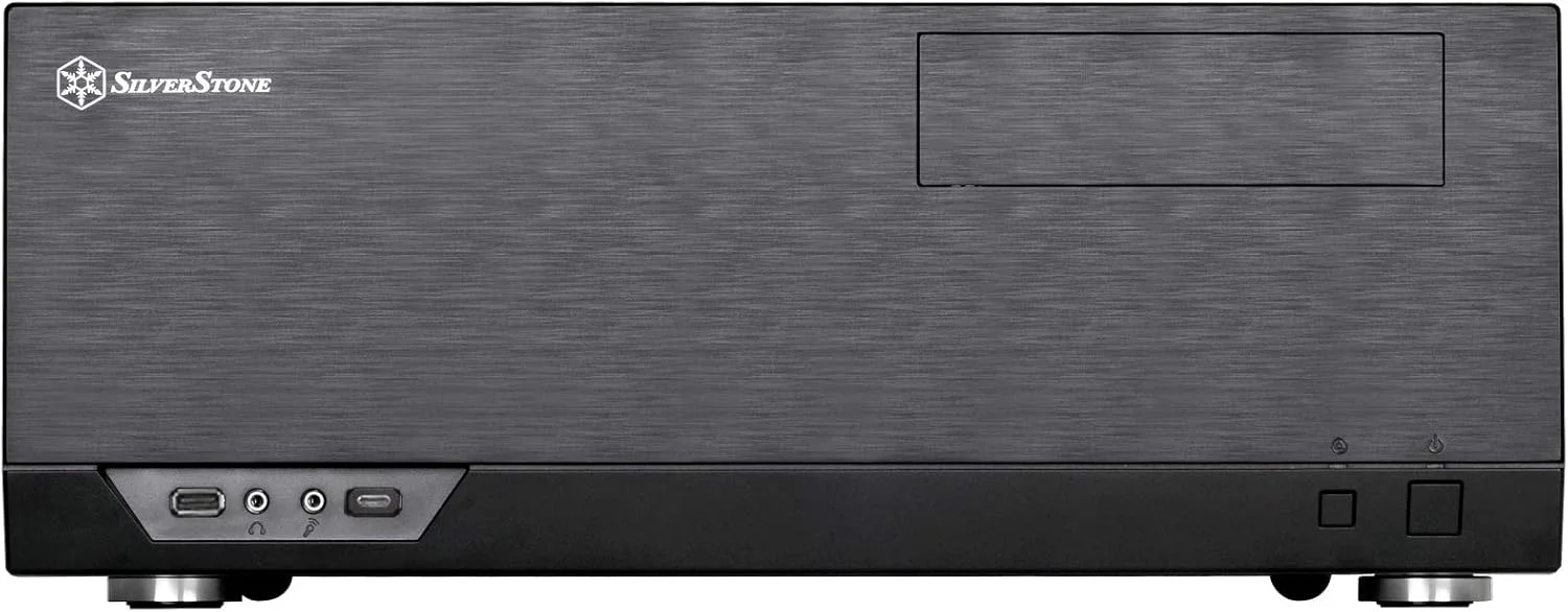 کیس کامپیوتر سینمای خانگی SilverStone Technology (HTPC) با طراحی آلومینیومی برای مادربردهای ATX/Micro-ATX و پورت جلویی USB Type C جدید، SST-GD09B-C