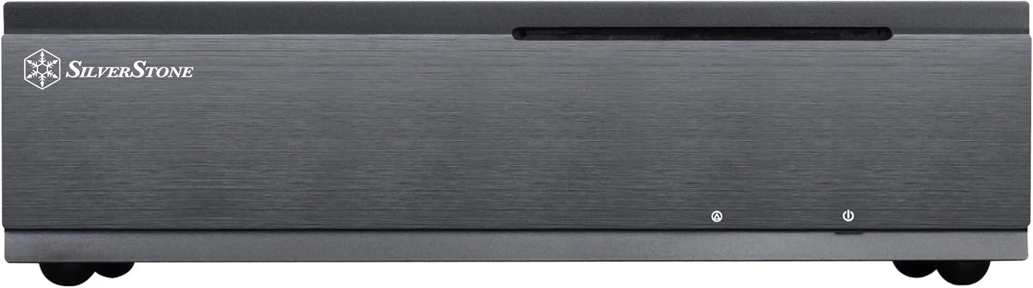 کیس کامپیوتر Silverstone Tek ML06B بدنه فولادی 0.8 میلی‌متری Mini-ITX مدیا سنتر/HTPC با پنل جلویی آلومینیومی