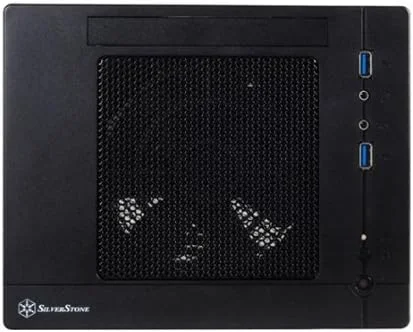 کیس کامپیوتر Mini-ITX سیلوراستون Tek پلاستیکی/SECC با 2 پورت USB 3.0 در جلو، کیس های SFF، مشکی SG05BB-LITE