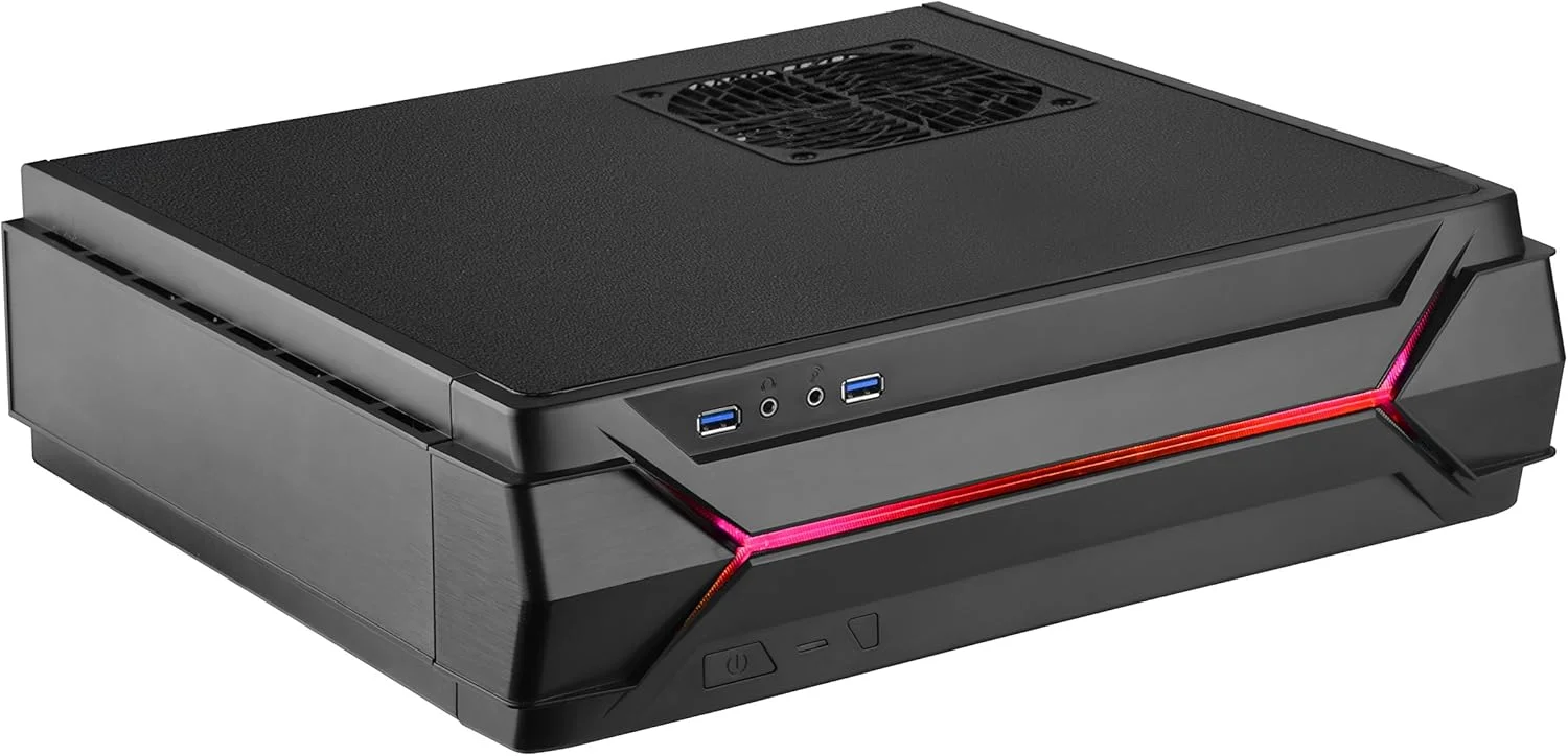 کیس کامپیوتر باریک مخصوص بازی SilverStone Technology برای Mini-Itx با نورپردازی RGB یکپارچه (SST-RVZ03B-USA)