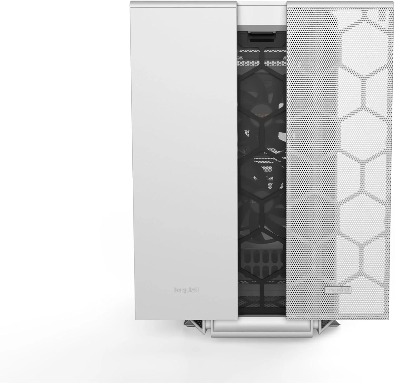 کیس کامپیوتر بی کوایت! Silent Base 802 ATX Midi Tower | دارای 3 فن Pure Wings 2 از پیش نصب شده | عایق صدا | سفید | BG040
