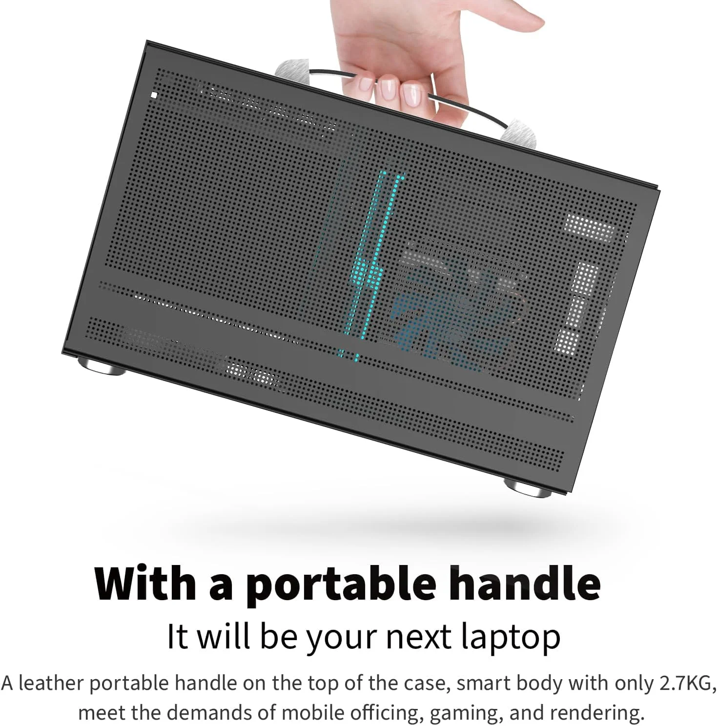 کیس مینی ITX پی سی کولر مدل CPS 2025 Mini I100 Pro Mesh GY، حجم 7.5 لیتر، وزن 2.7 کیلوگرم، فریم SPCC 1.2 میلی‌متری، دسته‌ی چرمی، پشتیبانی از پاور SFX، دارای 2 اسلات GPU، توری خنک‌کننده‌ی بهبود یافته، پشتیبانی از کارت گرافیک 300 میلی‌متری، کیس گیمینگ ITX