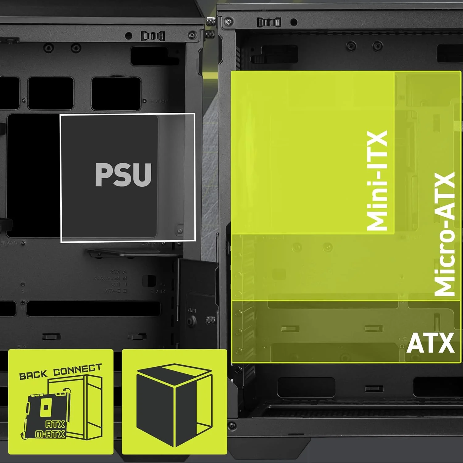 کیس کامپیوتر گیمینگ میان رده MSI MAG PANO 100R PZ - پنل جانبی شیشه حرارت دیده - 4 عدد فن 120 میلی متری ARGB - پشتیبانی از خنک کننده مایع تا رادیاتور 360 میلی متری - رنگ مشکی