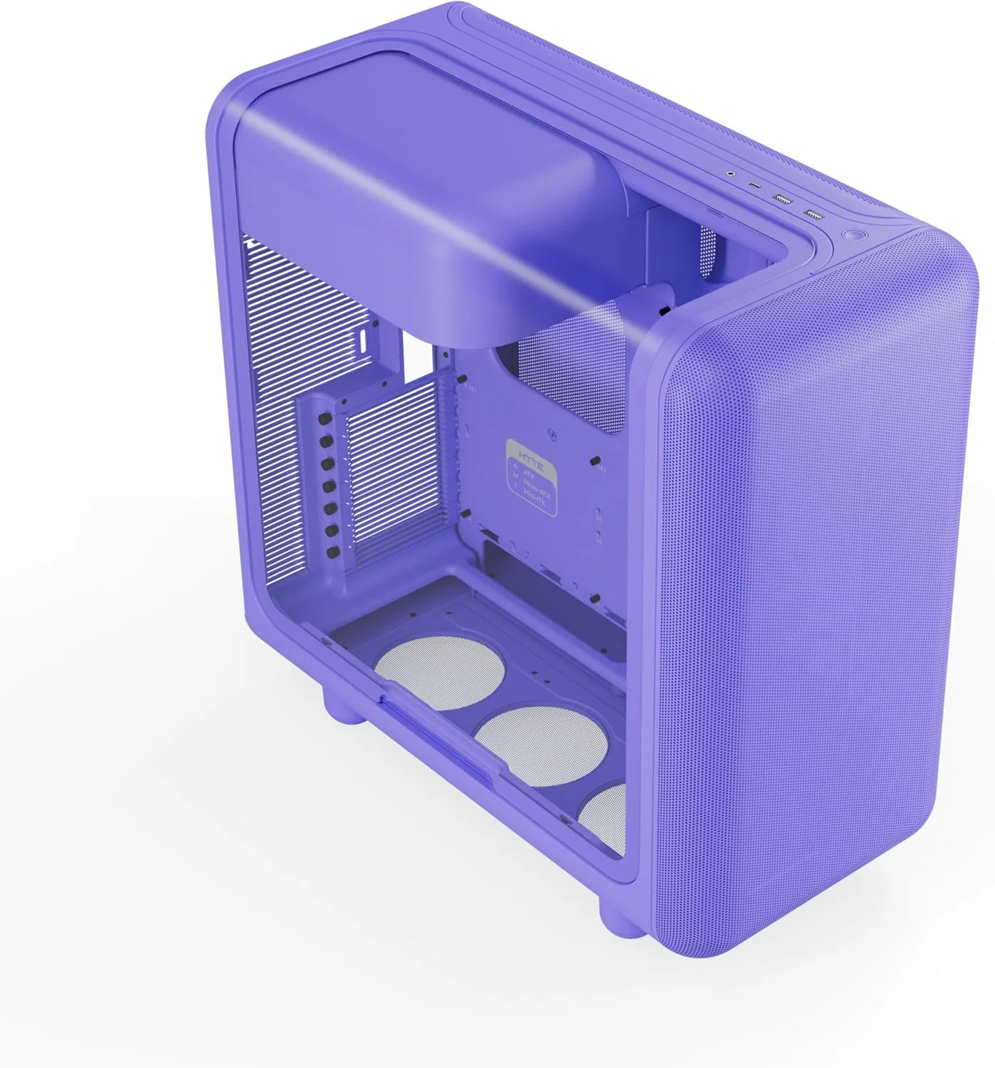 کیس کامپیوتر میان برج ATX مدل Hyte X50 با عملکرد مدرن - شیر تارو (بنفش)