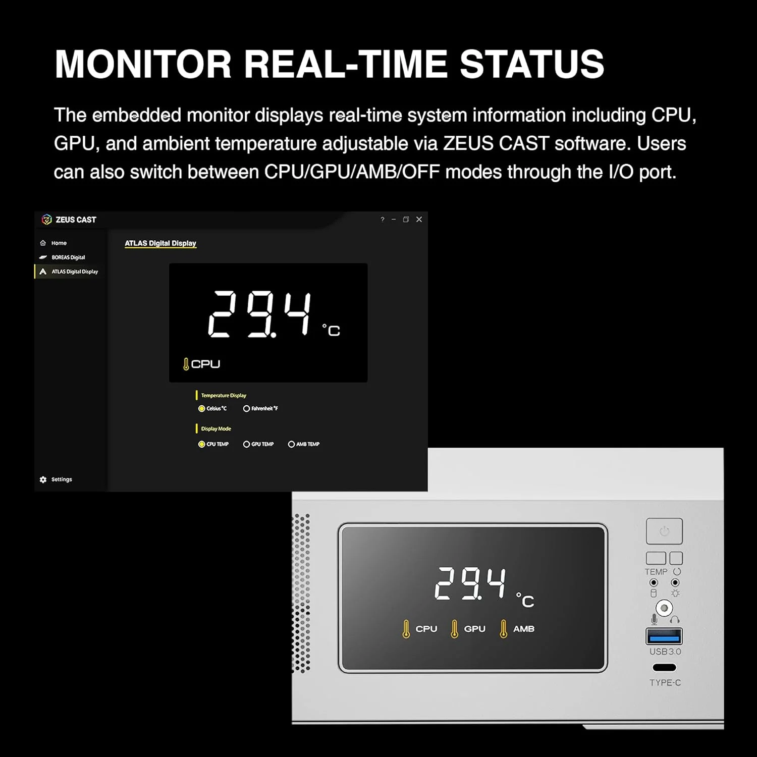 کیس کامپیوتر گیمینگ مید تاور سفید GAMDIAS مدل Atlas M1 با نمایشگر و اپلیکیشن، کیس PC شیشه حرارت دیده ATX، دارای 3 فن 120 میلیمتری ARGB PWM، پشتیبانی از کارت گرافیک RTX تا 410 میلیمتر، رادیاتور AIO 360 میلیمتری، 6 فن 120 میلیمتری و کولر پردازنده 160 میلیمتری کیس کامپیوتر گیمینگ مید تاور سفید GAMDIAS مدل Atlas M1 با نمایشگر و اپلیکیشن، کیس PC شیشه حرارت دیده ATX، دارای 3 فن 120 میلیمتری ARGB PWM، پشتیبانی از کارت گرافیک RTX تا 410 میلیمتر، رادیاتور AIO 360 میلیمتری، 6 فن 120 میلیمتری و کولر پردازنده 160 میلیمتری