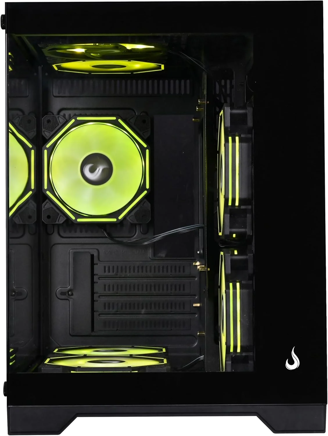 کیس کامپیوتر Rise Mode USA Galaxy Glass M Mini، مینی تاور شیشه حرارت دیده، M-ATX مشکی