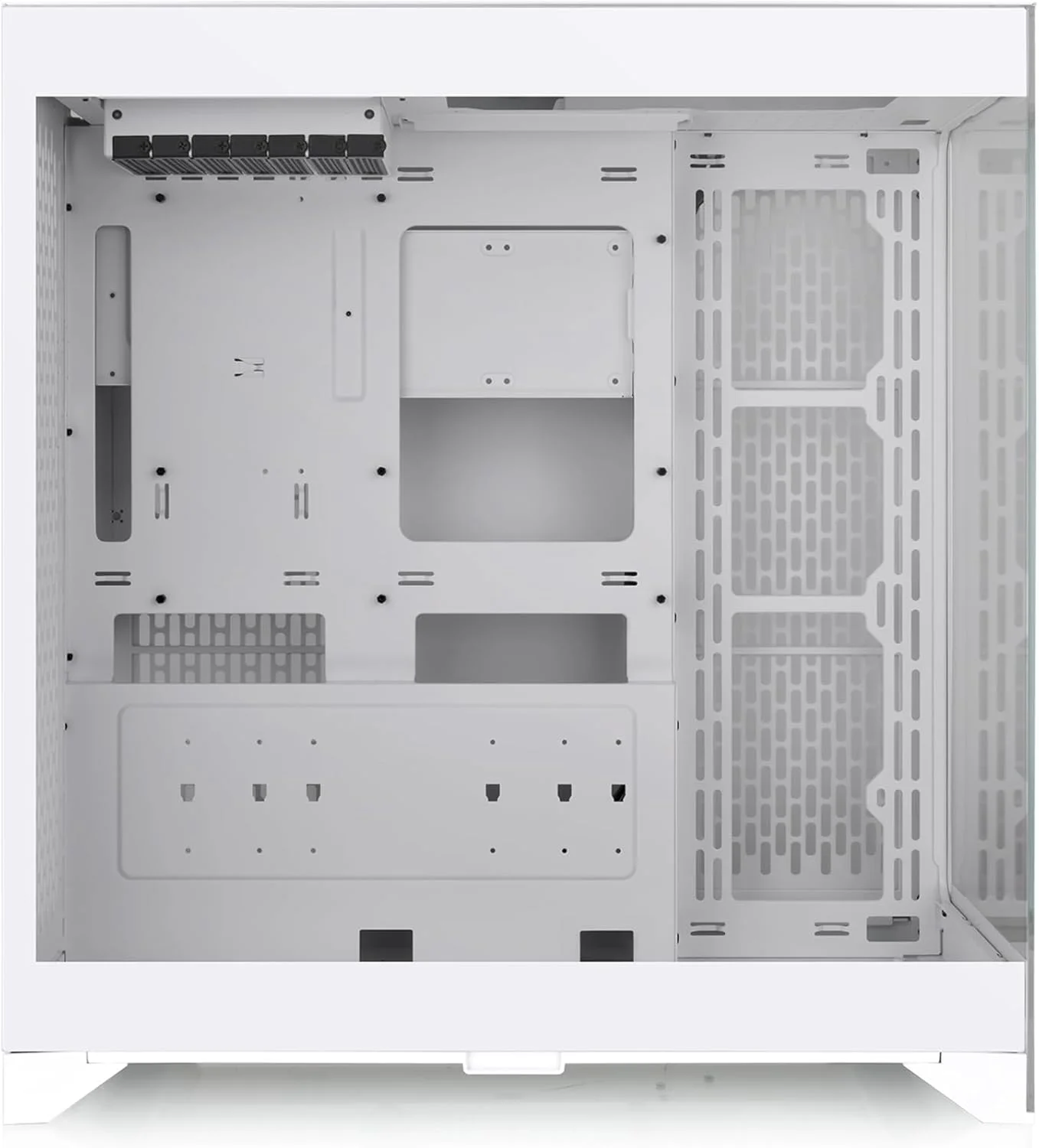 کیس مید تاور E-ATX مدل CTE E600 MX Snow با طراحی بازدهی حرارتی متمرکز؛ پنل جلویی مشبک و TG قابل تعویض؛ براکت نصب کارت گرافیک 3 طرفه؛ شامل کابل رایزر 400 میلی متری PCIe4; CA-1Y3-00M6WN-00