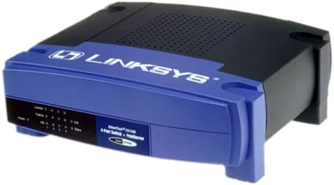 پرینت سرور سوئیچ دار 2 پورت Linksys - 4 پورت، آبی، کنترل لمسی