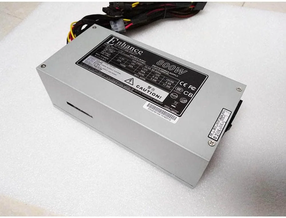 منبع تغذیه 800 واتی سرور کامپیوتر صنعتی مدل ENH-2180 با اندازه 2U