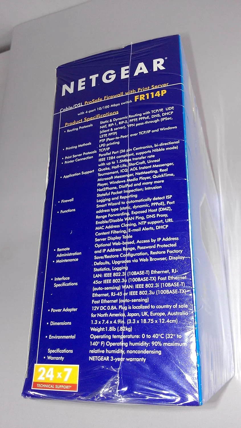 روتر کابلی/DSL فایروال Netgear FR114P با سرور چاپ