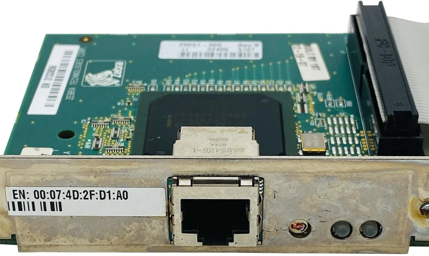 کارت شبکه سرور چاپگر اترنت زبرا مدل 20063M با شماره قطعات 29691-002، 29691-100، 29691-000، 29691-099 برای چاپگر لیبل S4M کارت شبکه سرور چاپگر اترنت زبرا مدل 20063M با شماره قطعات 29691-002، 29691-100، 29691-000، 29691-099 برای چاپگر لیبل S4M