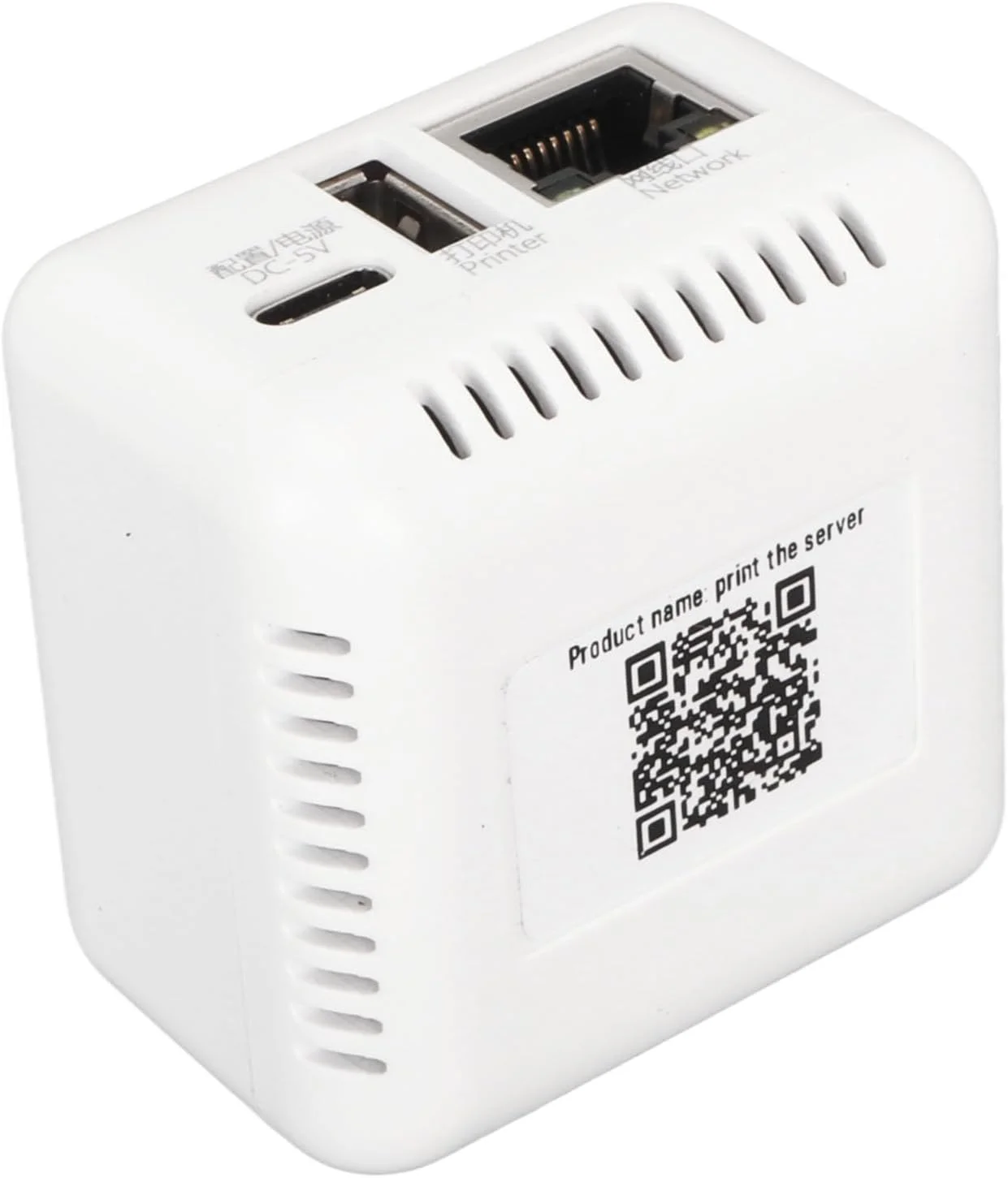 سرور چاپ شبکه USB 2.0 5V LAN برای اندروید و لینوکس 3.4، ولتاژ 100 تا 240 ولت (دوشاخه آمریکایی)