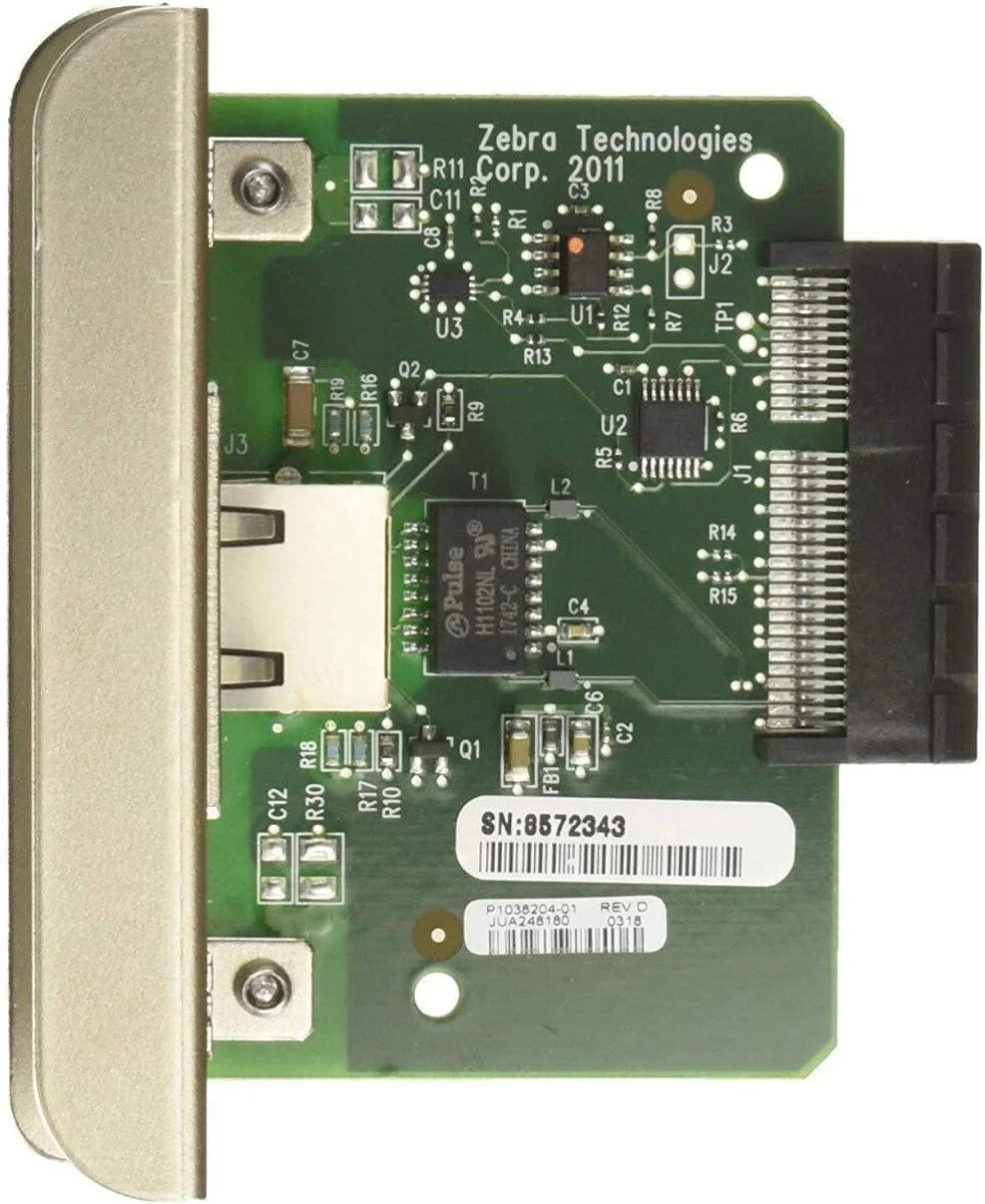 قطعات جایگزین برای پرینتر PRTA09649 Zeb P1037974-001 ZT210 10/100 سرور چاپ داخلی Zebr ZT210 ZT220 ZT230 سرور چاپ داخلی (پورت اترنت) سری ZT200