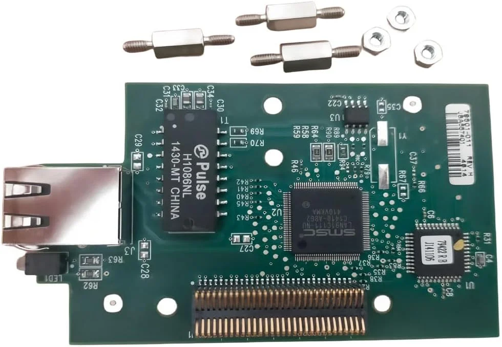 کارت شبکه سرور چاپ داخلی Sinsed برای پرینتر حرارتی Zebra ZM400 ZM600 105SLPLUS Xi4 Series مدل 79823 79501-011، 203DPI، مشکی