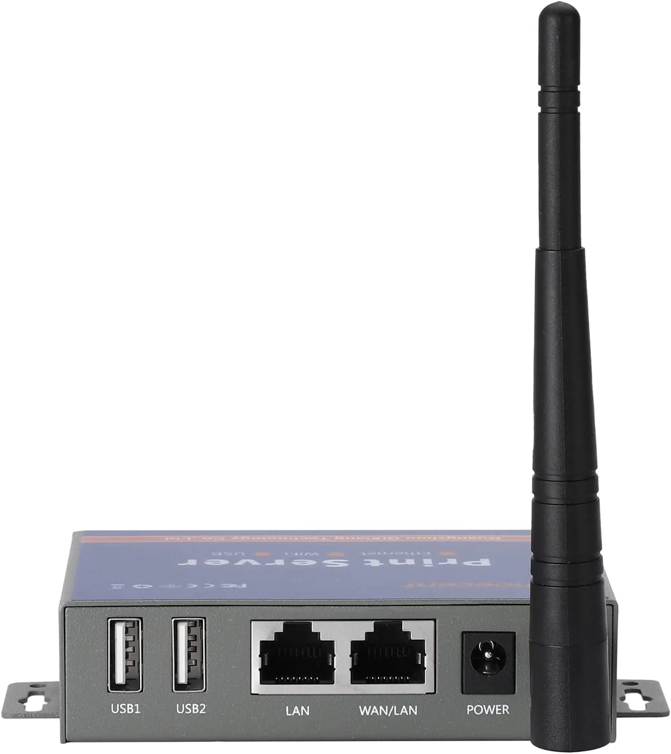 سرور چاپ بی سیم برای چاپگر USB (بدون نیاز به نصب آسان)، سرور چاپ USB دو پورت، تبدیل چاپگر سیمی به شبکه بی سیم وای فای اترنت - سازگار با ویندوز، مک و لینوکس - CR202