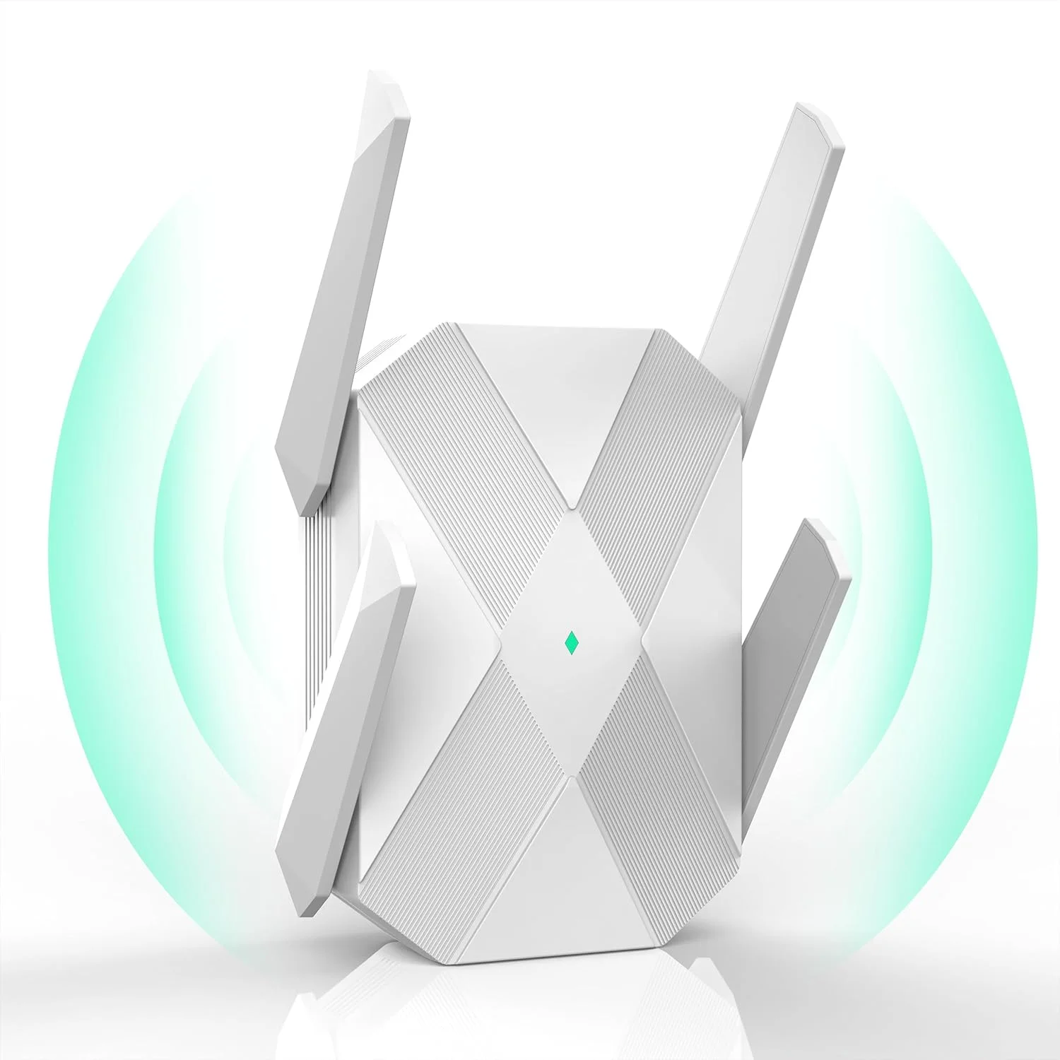 تقویت کننده وای فای 2100Mbps برای خانه، پوشش دهی تا 13000 فوت مربع و پشتیبانی از 100+ دستگاه، تکرار کننده اینترنت بی سیم دو بانده با پوشش کامل 360 درجه