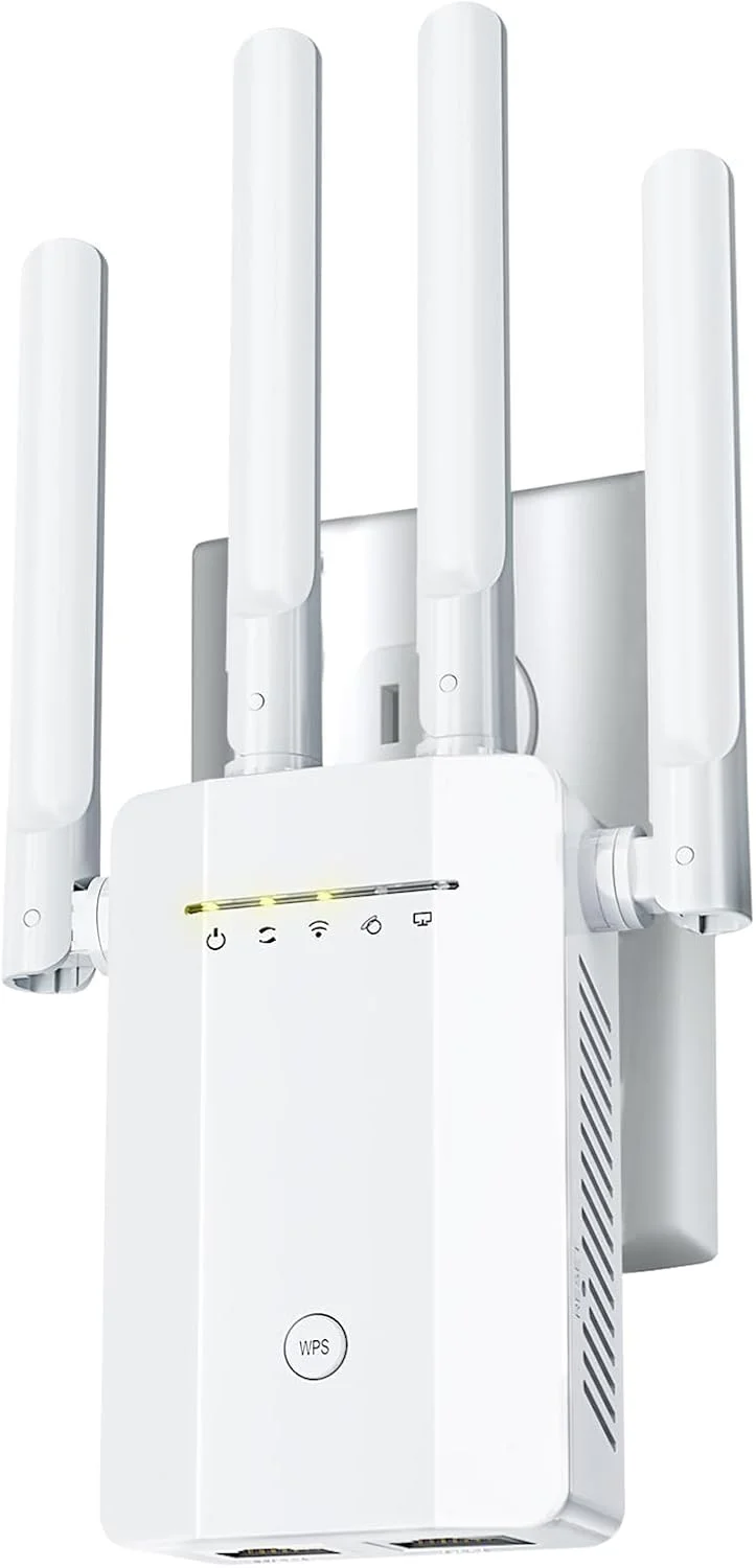 تقویت کننده سیگنال وای فای 2025 - توسعه دهنده برد وای فای، پوشش 9,800 فوت مربع، نصب آسان با پورت اترنت، سازگار با تمام روترها