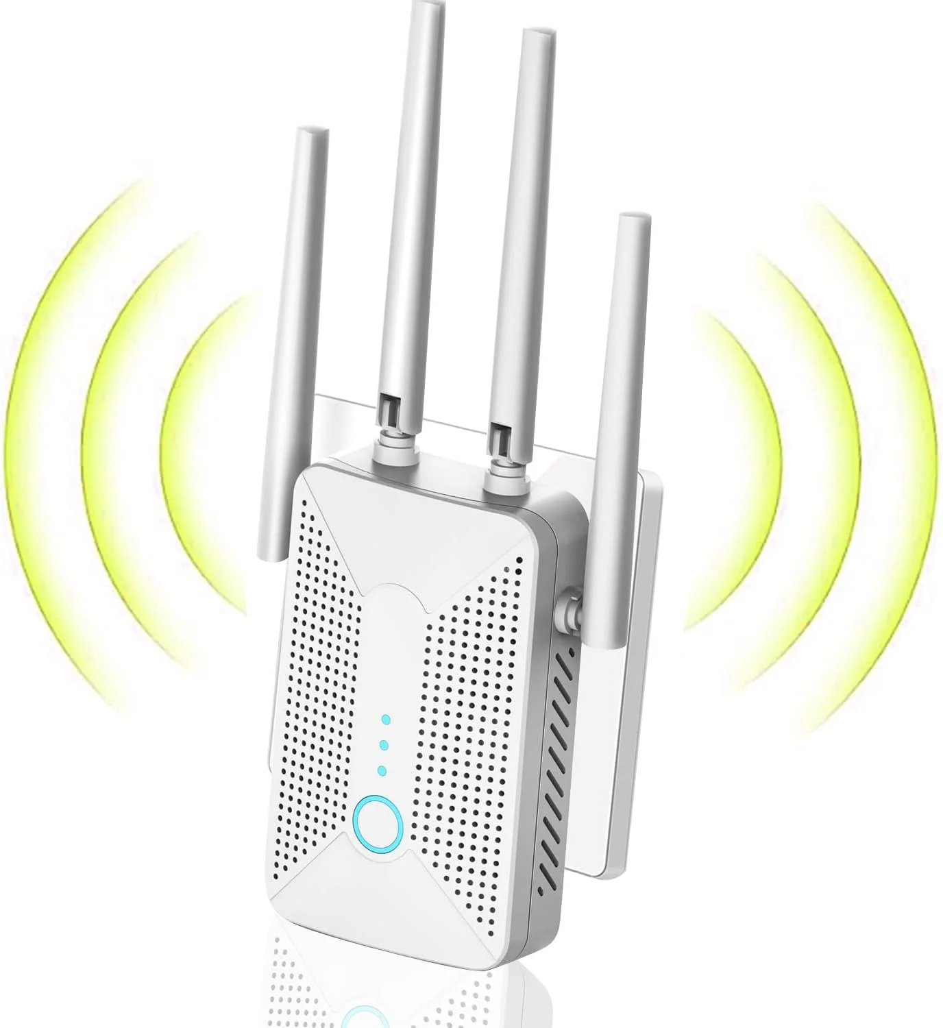 تقویت کننده سیگنال وای فای 5.8G/2.4GHz: تکرار کننده اینترنت دو بانده 1200M با برد طولانی پوشش تا 12980 فوت مربع و 108 دستگاه برای خانه