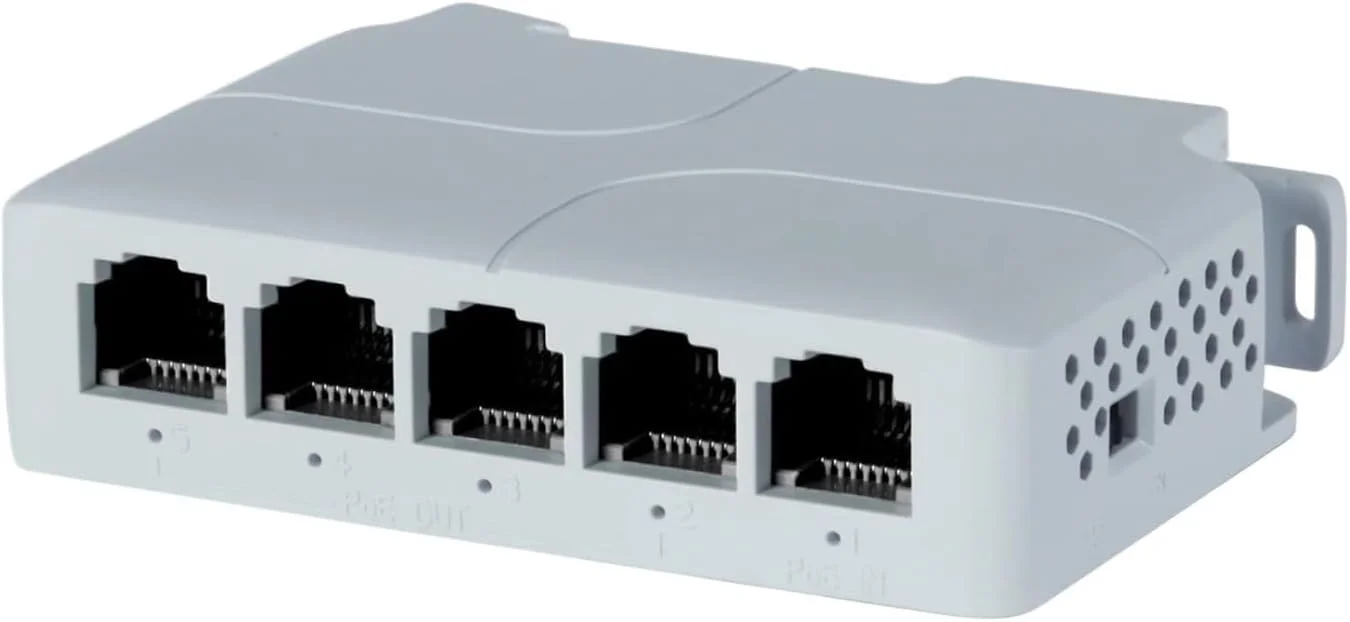 توسعه دهنده POE پنج پورت 10/100 مگابیت بر ثانیه، تکرار کننده سوئیچ شبکه 1 به 4 (1 عدد)