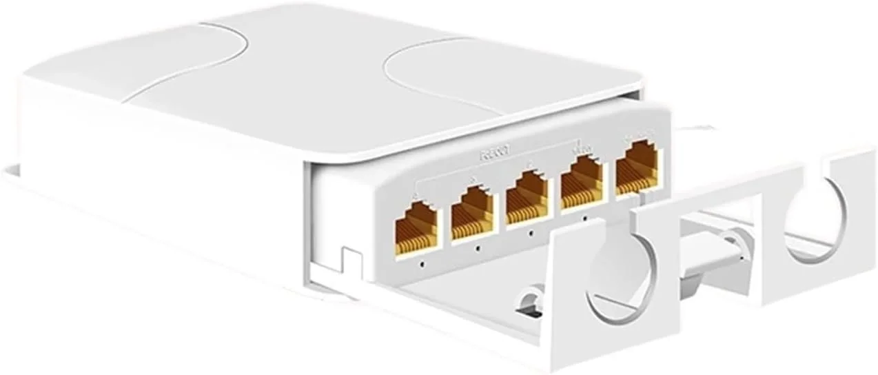 توسعه دهنده POE پنج پورت، تکرار کننده 4 پورت 100/1000 مگابیت بر ثانیه 44-57 ولت (100M)