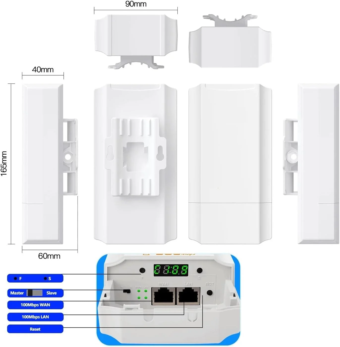 تقویت کننده سیگنال پل CPE با سرعت 900 مگابیت بر ثانیه