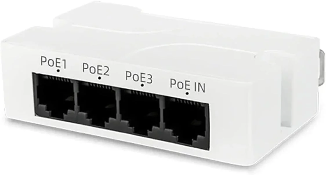 توسعه دهنده PoE با 1 ورودی و 3 خروجی، تکرار کننده سوئیچ شبکه 4 پورت 100/1000M (100Mbps)