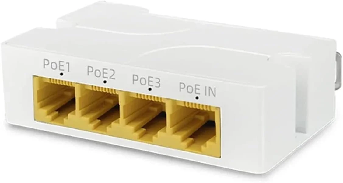 تکرار کننده سوئیچ شبکه 4 پورت 100/1000M توسعه دهنده PoE با 1 ورودی و 3 خروجی (1000Mbps)