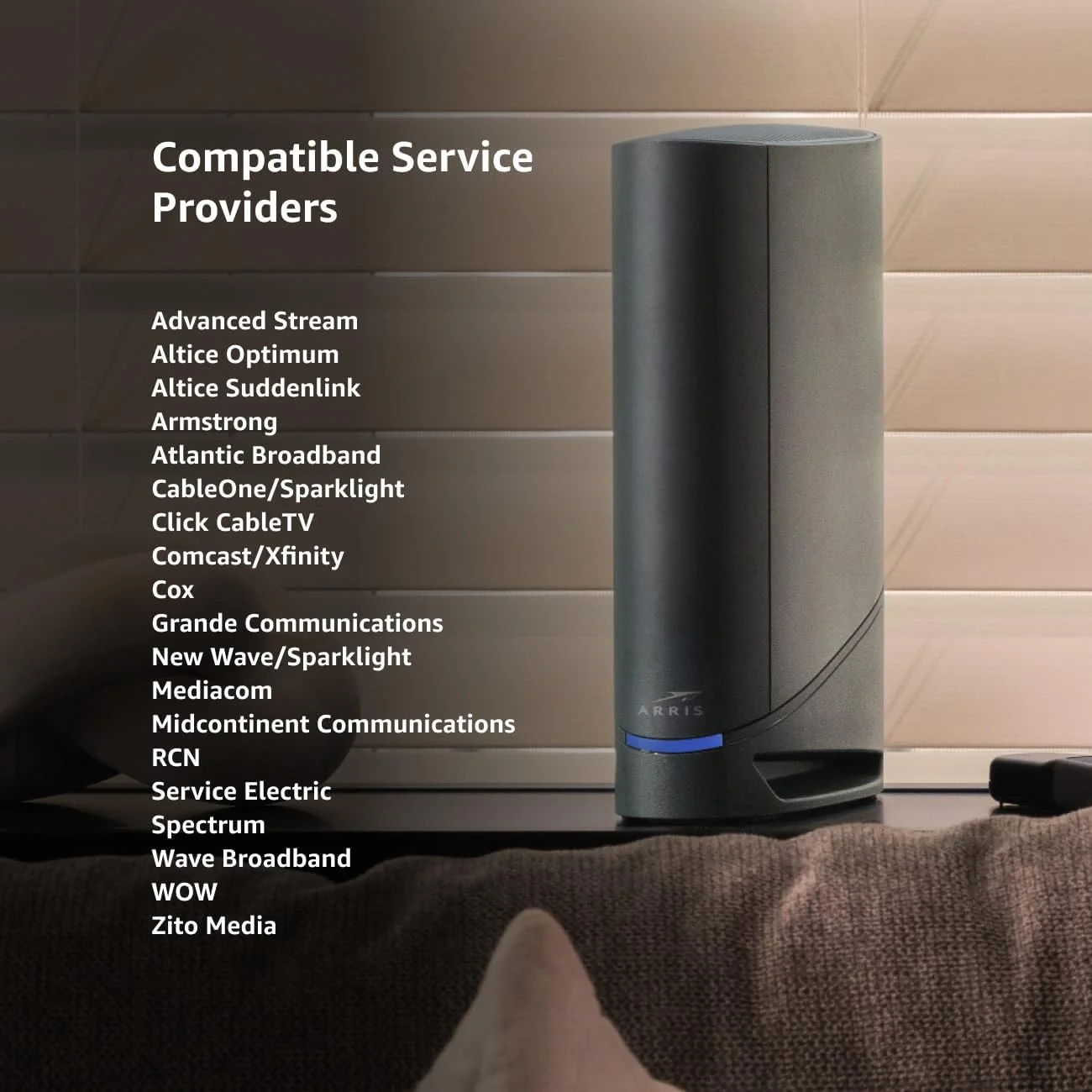 مودم روتر کابلی ARRIS (G34) - مودم سریع DOCSIS 3.1 گیگابیتی وای فای 6 (AX3000)، تایید شده برای کامکست Xfinity، Cox، Spectrum و غیره، حداکثر سرعت اینترنت 1 گیگابیت بر ثانیه