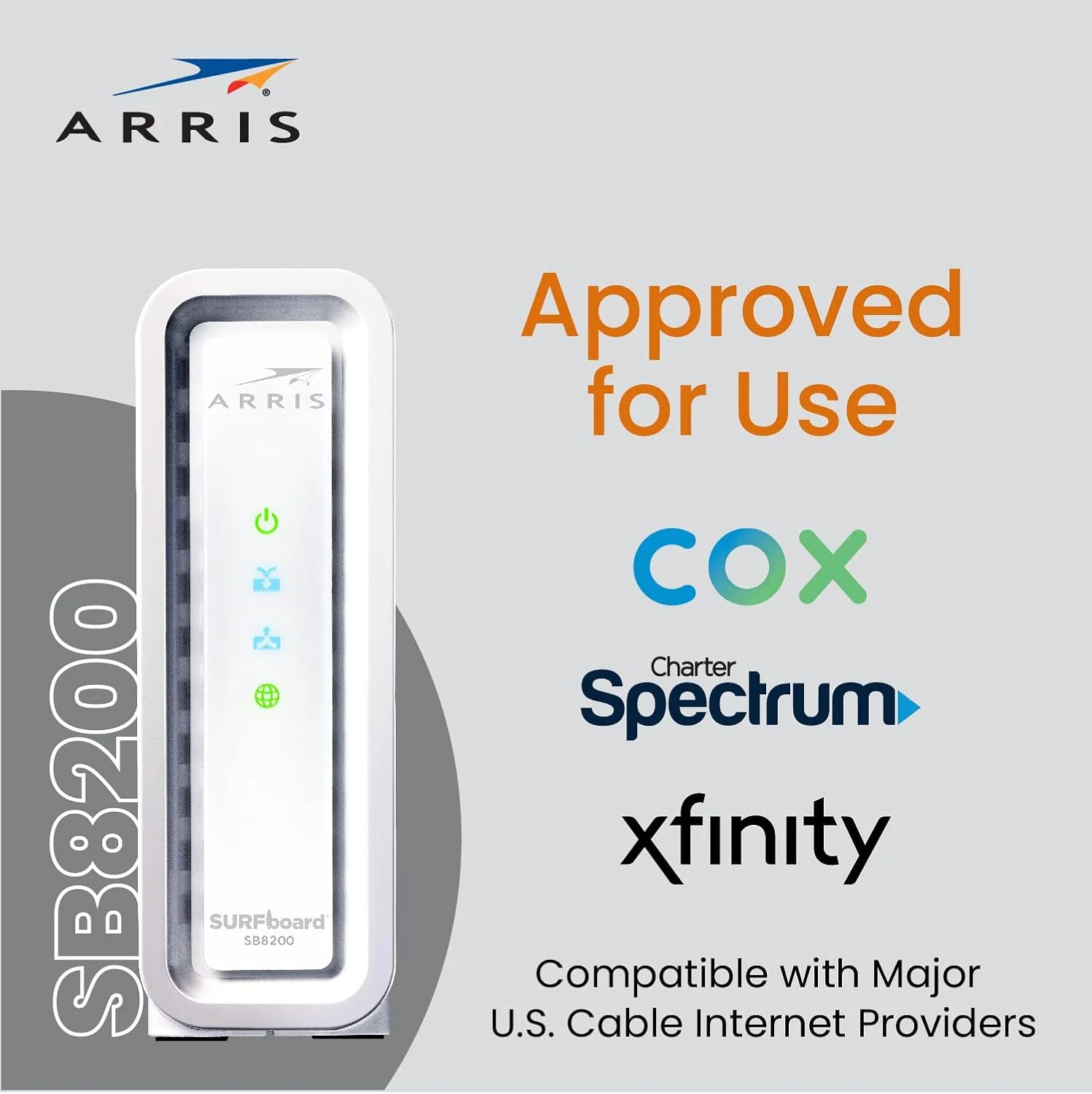 مودم ARRIS Surfboard SB8200 DOCSIS 3.1 (حداکثر سرعت 1 گیگابیت بر ثانیه) و سیستم روتر سه بانده مش وای فای 6 AX6600 مدل W121 (پوشش تا 5,500 فوت مربع) | مش با اینترنت کابلی شما