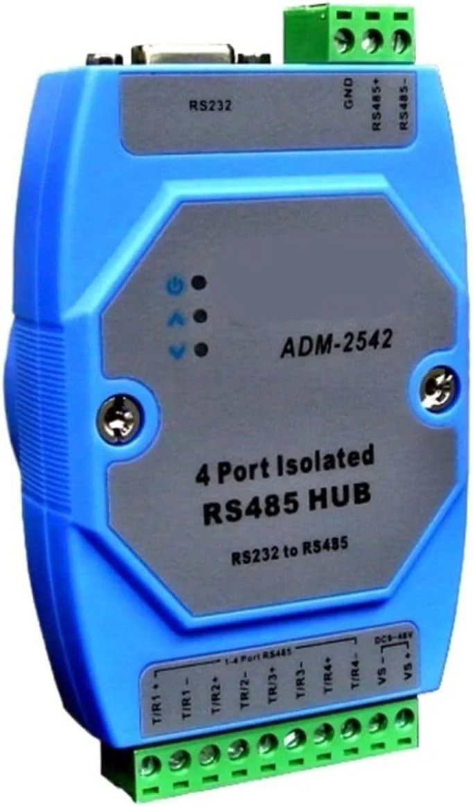 هاب ایزوله 4 پورت RS485 مدل ADM-2542، توزیع کننده تکرار کننده 1 به 4، پشتیبانی از RS232 به 485 (همراه با آداپتور)
