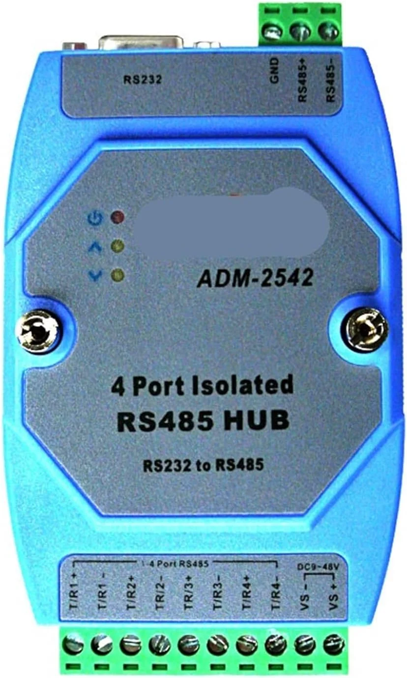 هاب RS485 ایزوله 4 پورت ADM-2542، توزیع کننده تکرار کننده 1 به 4، پشتیبانی از RS232 به 485 (همراه با آداپتور)