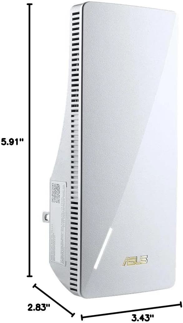 تکرار کننده و توسعه دهنده محدوده ASUS AX1800 Dual Band WiFi 6 (802.11ax) (RP-AX56) - پوشش تا 2200 فوت مربع، تقویت کننده سیگنال بی سیم برای خانه، گره AiMesh، نصب آسان