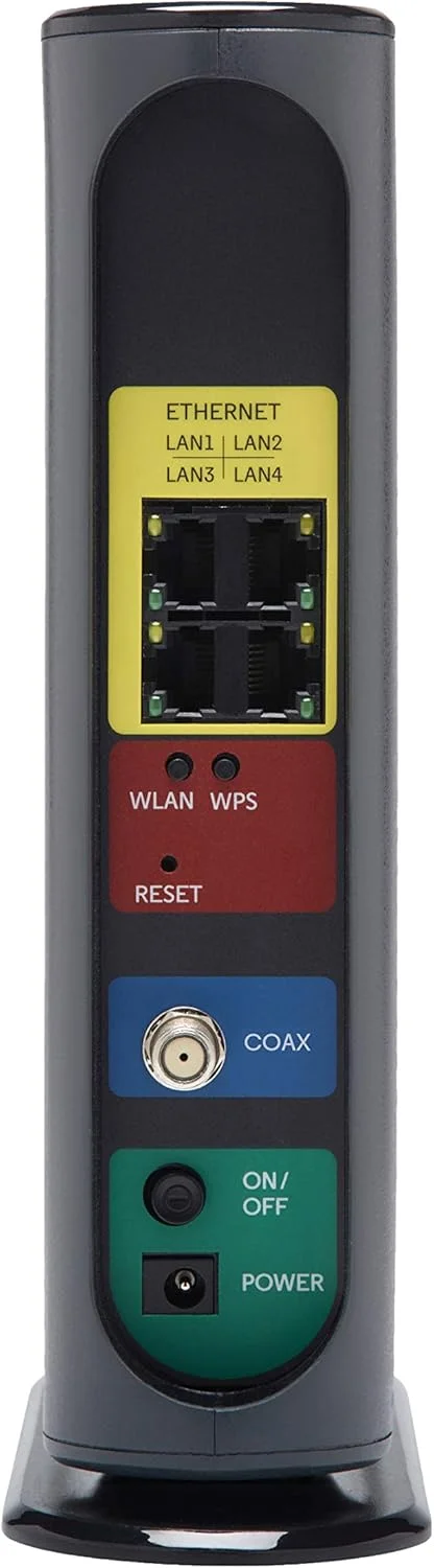 مودم کابلی موتورولا MG7540 16x4 به همراه روتر گیگابیتی وای فای دو بانده AC1600 با DFS، حداکثر سرعت 686 مگابیت بر ثانیه DOCSIS 3.0 - تایید شده توسط کامکست Xfinity، Cox، Charter Spectrum و غیره