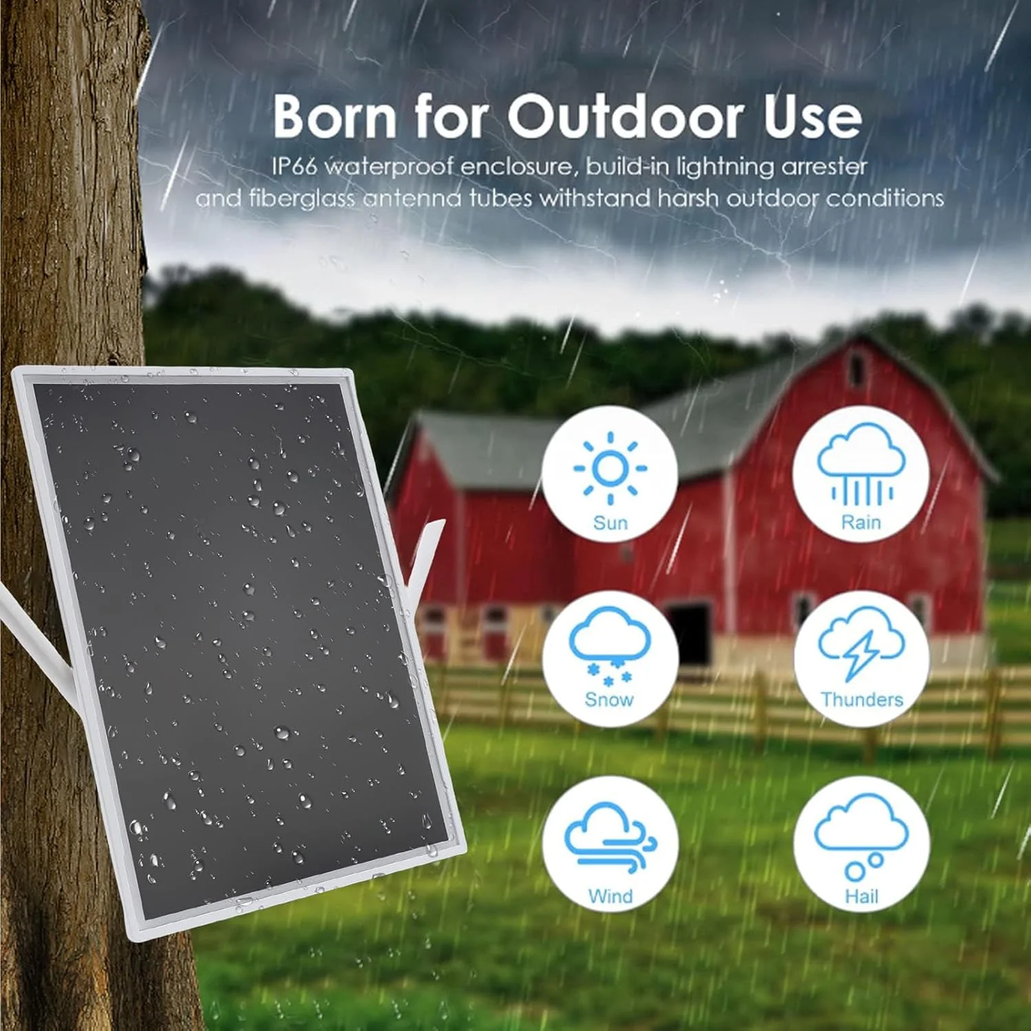 تقویت کننده سیگنال توسعه دهنده وای فای خورشیدی 15 واتی ASHATA، روتر تکرار کننده وای فای خورشیدی 2.4 گیگاهرتز 5 گیگاهرتز برای کمپینگ در فضای باز، سرعت 300 مگابیت بر ثانیه، برد تا 100 متر، 15 کاربر، باتری 20000 میلی آمپر ساعت