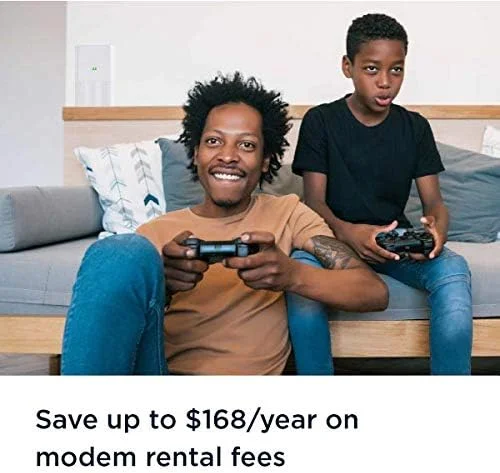 مودم کابلی موتورولا MT7711 (24X8) - روتر دارای دو پورت تلفن، مودم DOCSIS 3.0، روتر گیگابیتی وای فای دو بانده AC1900 برای کامست Xfinity - (بازسازی شده)