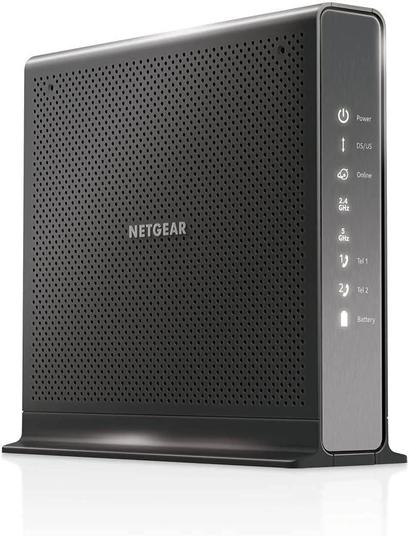 مودم روتر کابلی وای فای NETGEAR Nighthawk C7100V - پشتیبانی از طرح های اینترنت و تلفن کابلی Xfinity تا 600 مگابیت بر ثانیه، 2 خط تلفن، سرعت وای فای AC1900، DOCSIS 3.0 مودم روتر کابلی وای فای NETGEAR Nighthawk C7100V - پشتیبانی از طرح های اینترنت و تلفن کابلی Xfinity تا 600 مگابیت بر ثانیه، 2 خط تلفن، سرعت وای فای AC1900، DOCSIS 3.0