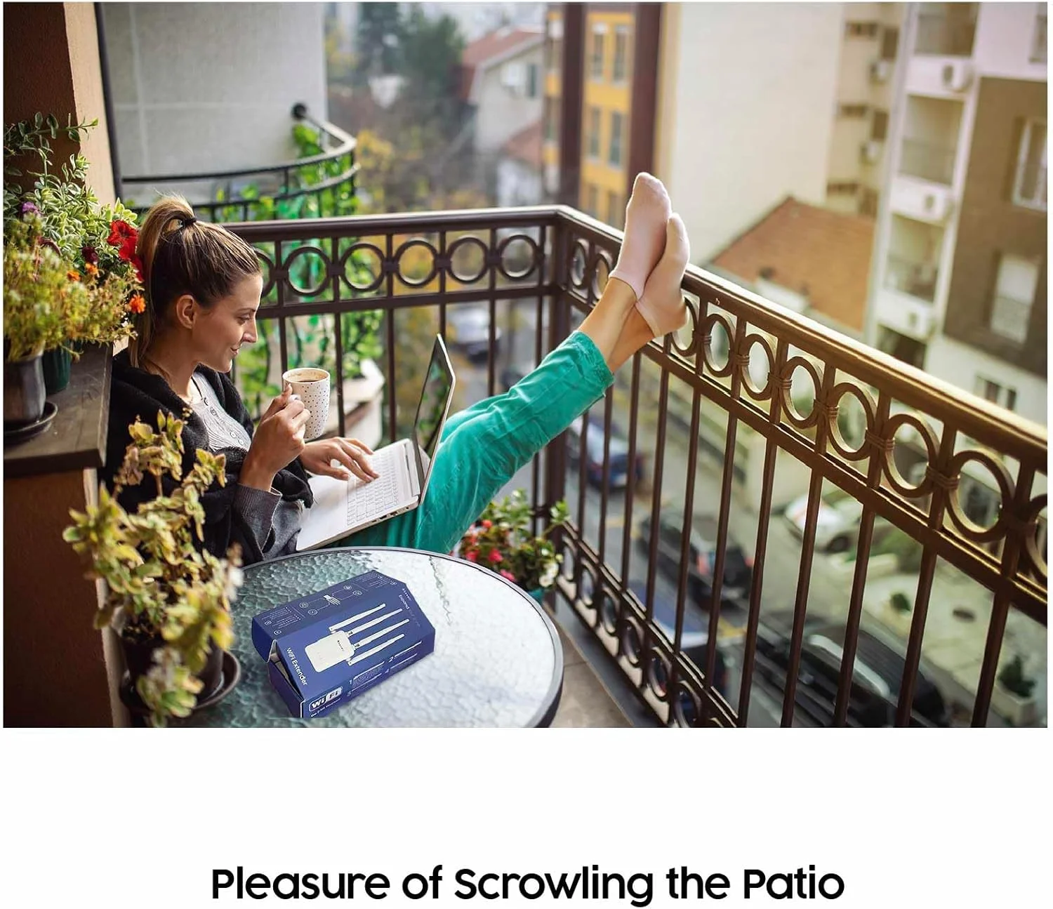 تقویت کننده WiFi با پورت اترنت - تقویت کننده و توسعه دهنده محدوده WiFi قدرتمند 2.4 گیگاهرتز برای خانه، تقویت کننده بی سیم سیگنال WiFi سازگار با همه روترها، راه اندازی هوشمند با یک ضربه، مشکی